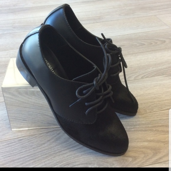 "Janene" Calf Hair lace up flats - Picture 2 of 4